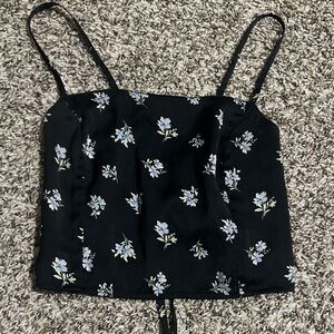 American Eagle Outfitters Black Floral Camisole